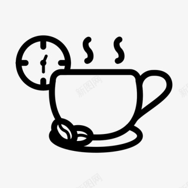 咖啡休息咖啡豆杯子图标