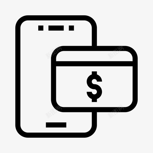 支付货币移动svg_新图网 https://ixintu.com 支付 货币 移动 在线 电话 电话线 线条 符号