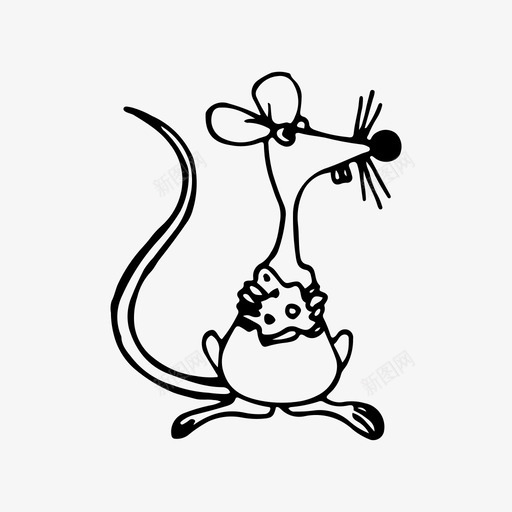老鼠动物奶酪svg_新图网 https://ixintu.com 老鼠 动物 奶酪 可爱 手绘
