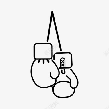 拳击手套运动手套运动器材图标