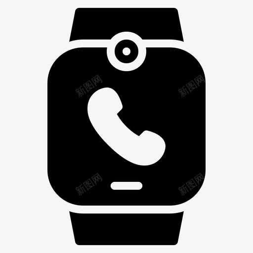 智能手表电话设备svg_新图网 https://ixintu.com 工具 智能 手表 电话 设备 功能 小工 通讯