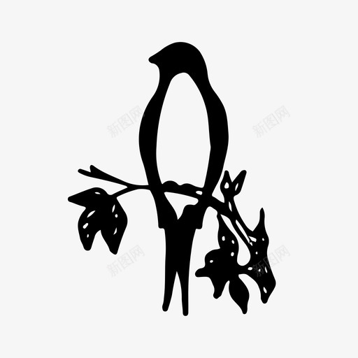 燕子动物鸟svg_新图网 https://ixintu.com 燕子 动物 树枝 自然 手绘