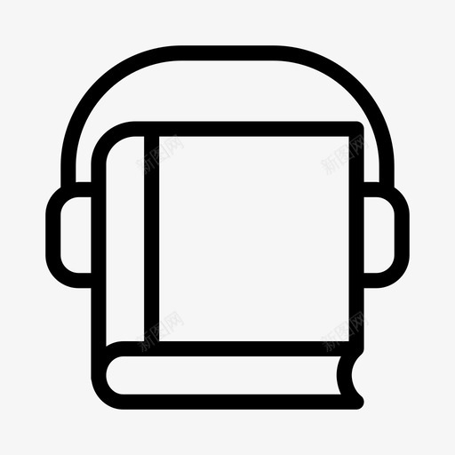 书教育耳机svg_新图网 https://ixintu.com 教育 耳机 音乐 学校教育 线条