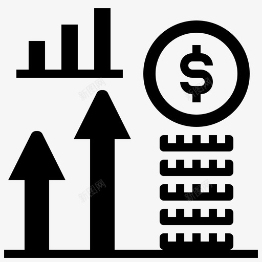 财务分析收益金钱svg_新图网 https://ixintu.com 财务分析 收益 收益金 金钱 利润 统计分析 字形