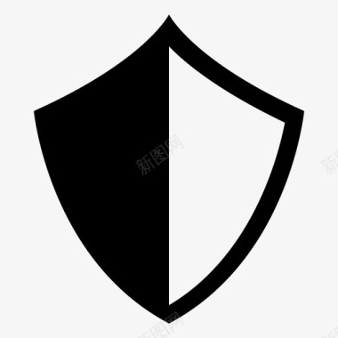 安全盾军事盾保护图标
