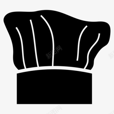 厨师帽烹饪食物图标