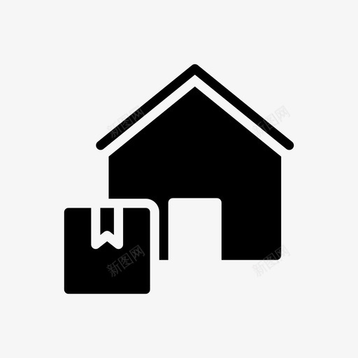 家纸箱送货svg_新图网 https://ixintu.com 包裹 纸箱 送货 黑色 星期五 网络 星期一 线条 符号
