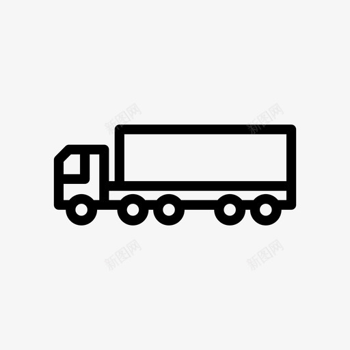 集装箱货物运输svg_新图网 https://ixintu.com 货物运输 集装箱 卡车 车辆 仓库 线条 符号