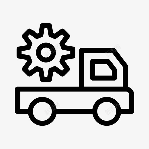 送货齿轮物流svg_新图网 https://ixintu.com 送货 物流 齿轮 卡车 车辆