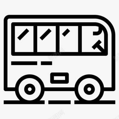 穿梭巴士运输车辆图标