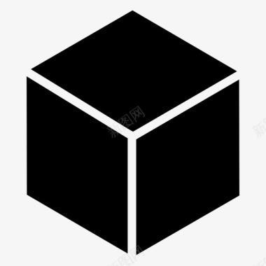 盒子图标黑盒子立方体图标