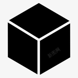 黑盒子盒子图标黑盒子立方体高清图片