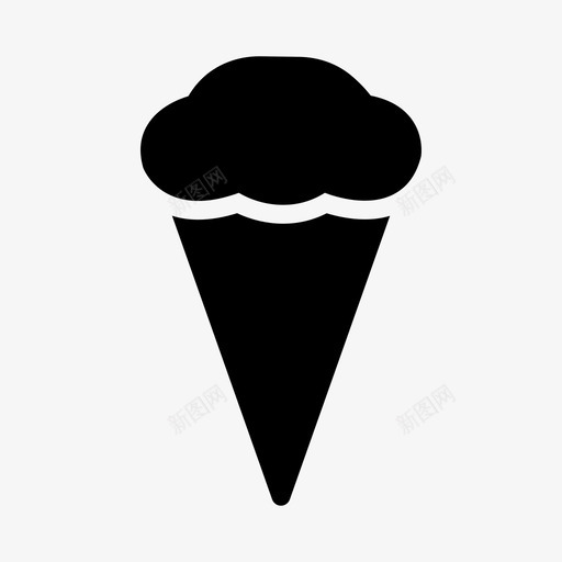 蛋筒奶油美味svg_新图网 https://ixintu.com 蛋筒 奶油 美味 冰糖 糖果 面包 线条 符号
