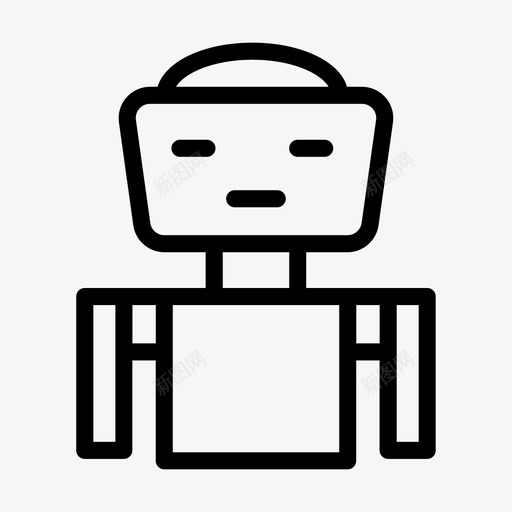 机器人孩子游戏svg_新图网 https://ixintu.com 孩子 玩具 机器人 游戏 儿童 线条 符号