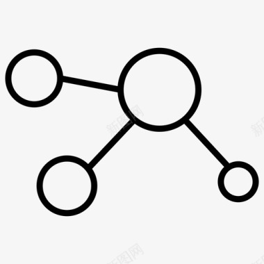 分子节点结构图标