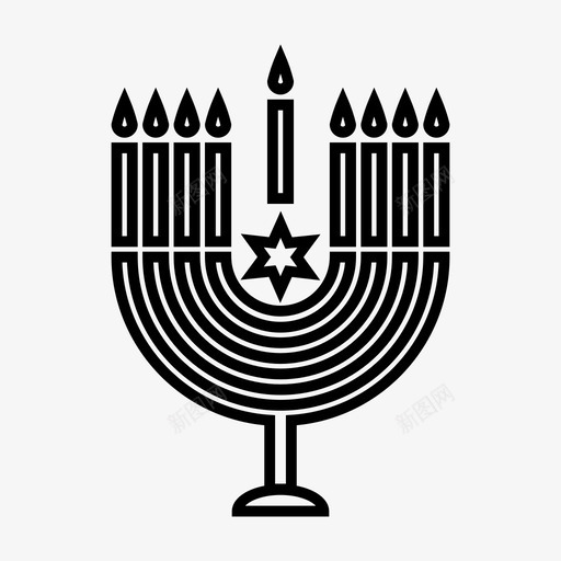 米诺拉光明节犹太人svg_新图网 https://ixintu.com 米诺 诺拉 光明 犹太人 犹太教