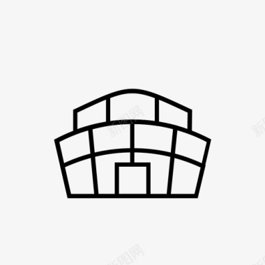 体育场建筑城市图标