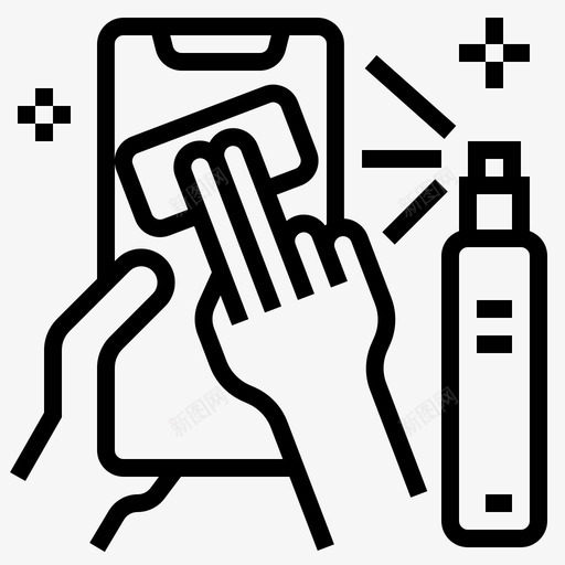 清洁和消毒细菌消毒svg_新图网 https://ixintu.com 消毒 清洁 细菌 卫生 预防 防病毒 病毒