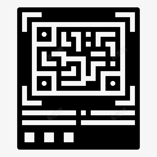 二维码身份标签svg_新图网 https://ixintu.com 二维 身份 标签 扫描 条形码 码字 字形