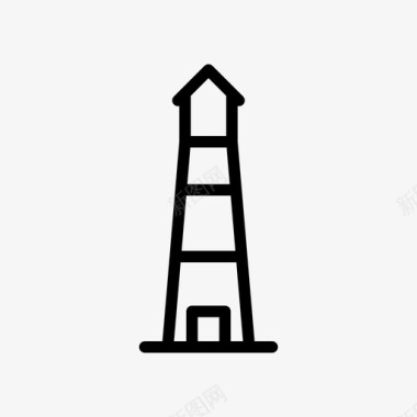 灯塔建筑物货物图标