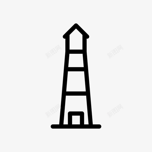 灯塔建筑物货物svg_新图网 https://ixintu.com 灯塔 建筑物 货物运输塔 仓库 货物运输 线条 符号