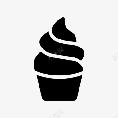 冰淇淋杯子美味图标