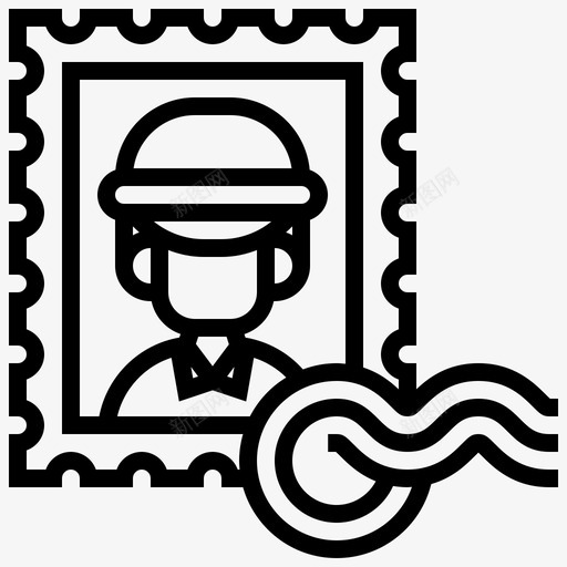 邮票投递标签svg_新图网 https://ixintu.com 邮票 投递 标签 信件 邮政 邮政服务