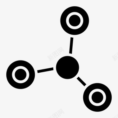 网络节点科学填充图标