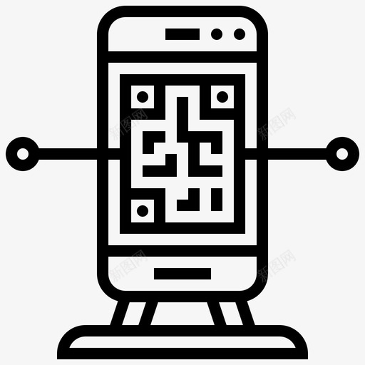 二维码阅读器应用程序阅读器svg_新图网 https://ixintu.com 二维 阅读 应用程序 智能 手机 条形码 码行