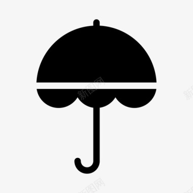 雨伞防护防雨图标