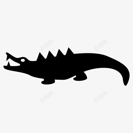鳄鱼动物自然svg_新图网 https://ixintu.com 鳄鱼 动物 自然 爬行动物 野生
