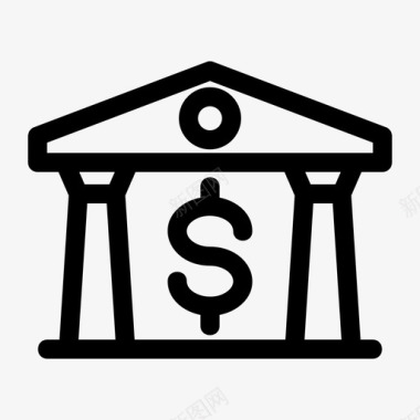 银行建筑经济图标