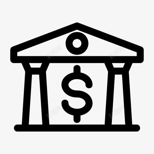 银行建筑经济svg_新图网 https://ixintu.com 银行 建筑 经济 投资 货币 储蓄 储蓄金 金融