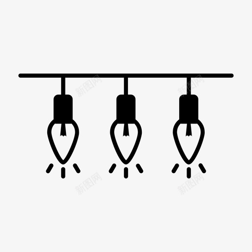 圣诞灯饰节日冬季svg_新图网 https://ixintu.com 圣诞 灯饰 冬季 节日 图标 收藏