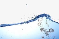 蓝色水波水浪液体水花素材