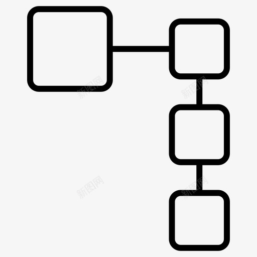 层次结构图表树svg_新图网 https://ixintu.com 层次 结构 结构图 图表 精简 图标