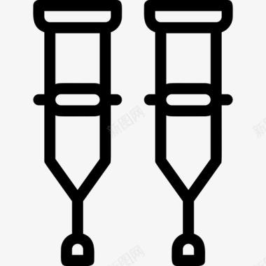 拐杖健康医疗医院图标