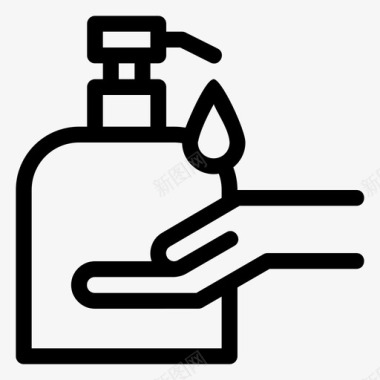 洗手液酒精清洁图标