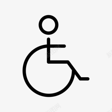 轮椅无障碍健康图标