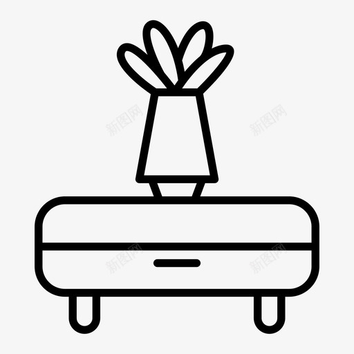花盆花园室内植物svg_新图网 https://ixintu.com 花盆 花园 室内 植物 桌子 家具 系列