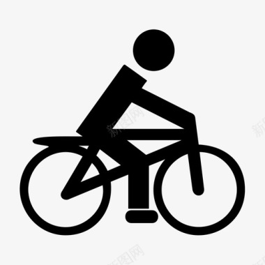 自行车摩托车手标志图标