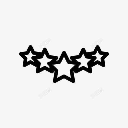 评分成就反馈svg_新图网 https://ixintu.com 反馈 回顾 评分 成就 星号 线条 符号