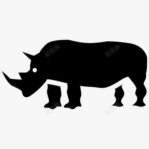 犀牛动物自然svg_新图网 https://ixintu.com 犀牛 动物 自然 野生 野生动物