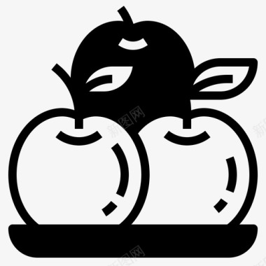 苹果水果健康有机图标