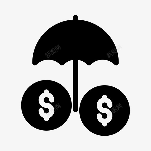 伞美元金融svg_新图网 https://ixintu.com 安全 美元 金融 保护