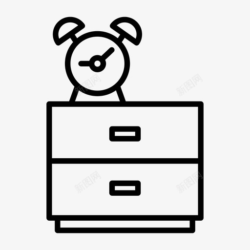 橱柜闹钟衣柜svg_新图网 https://ixintu.com 家具 橱柜 闹钟 衣柜 抽屉 室内 系列