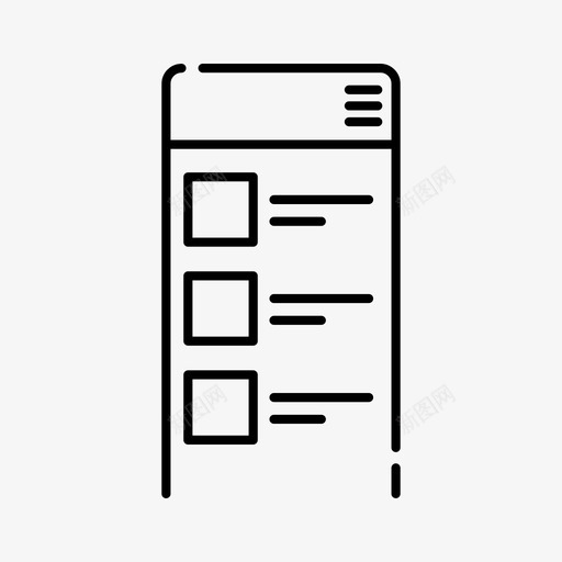 新闻源应用程序界面svg_新图网 https://ixintu.com 新闻 应用程序 界面 手机 用户 用户界面