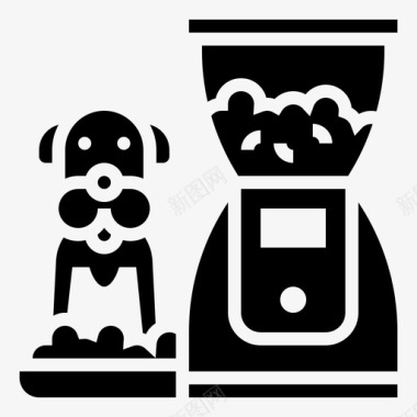 自动宠物喂食器狗机器图标