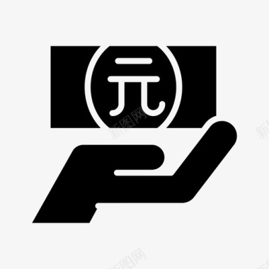 捐赠银行现金图标