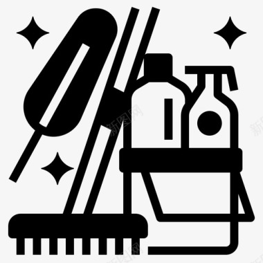 家庭清洁服务清洁服务房屋清洁图标